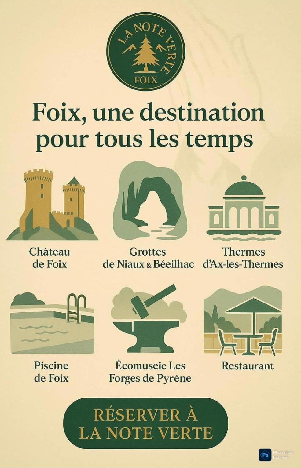 La Note Verte - Parking Gratuit Devant L'Entree 富瓦 外观 照片